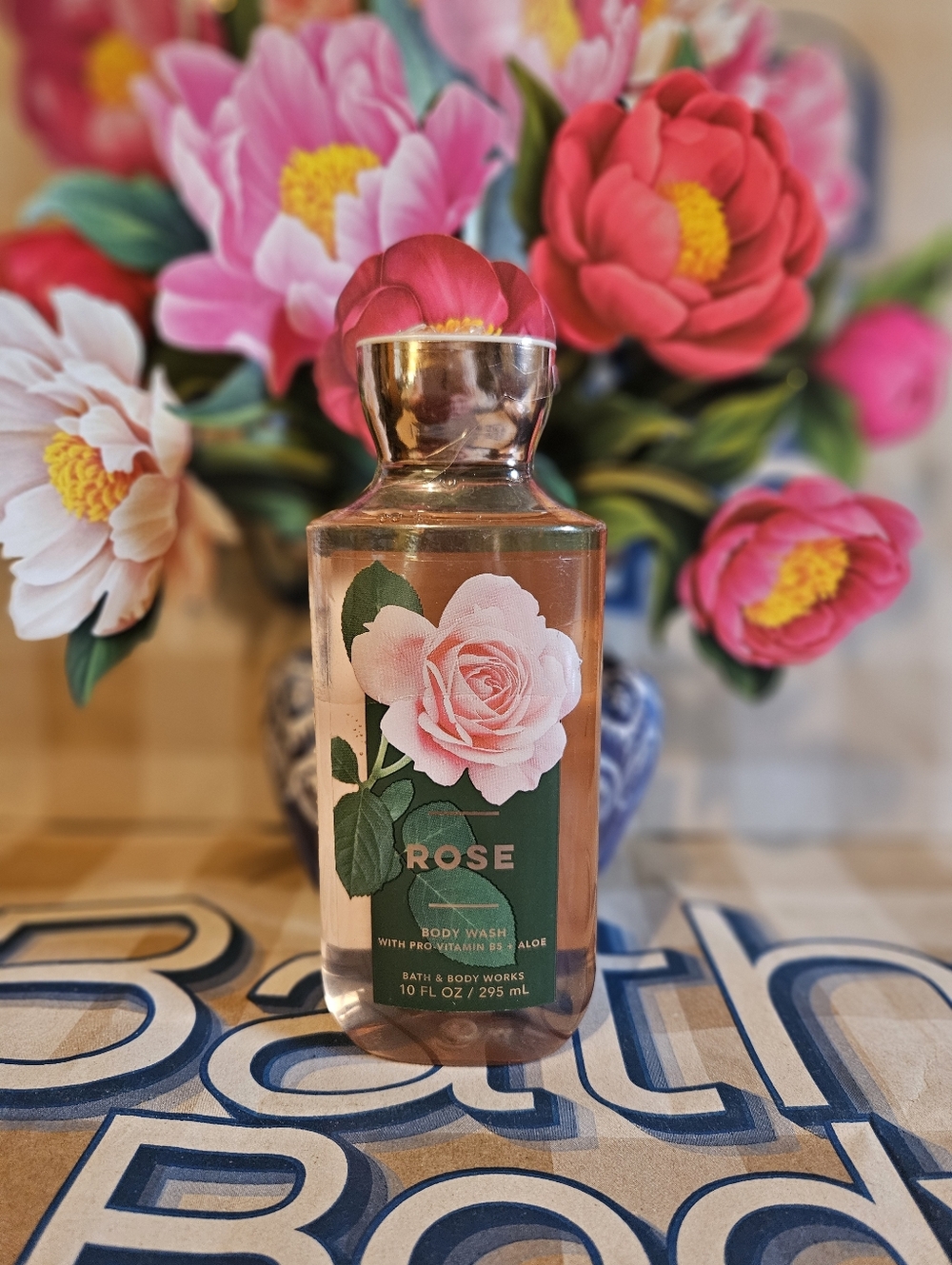 NWT Bath & Body Works Rose Body Care Set - Pink, Green, Gold - Picture 3 of 12